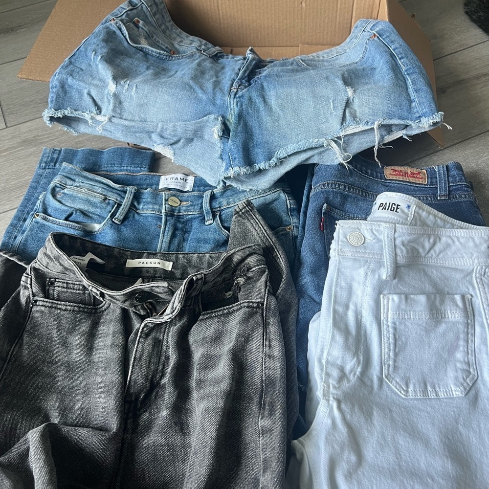 Denim reseller box frame Paige Levi’s